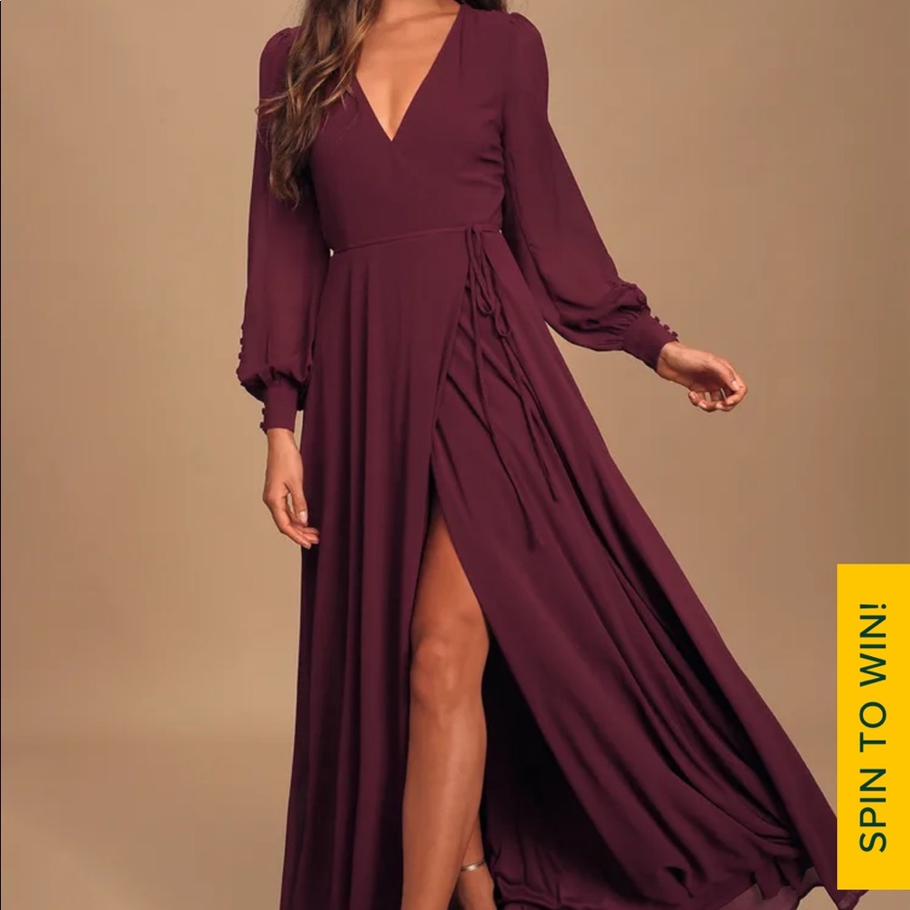 Plum wrap Maxi dress